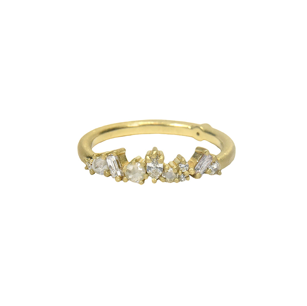 14K Gold Multi Diamond Cluster Bracelet